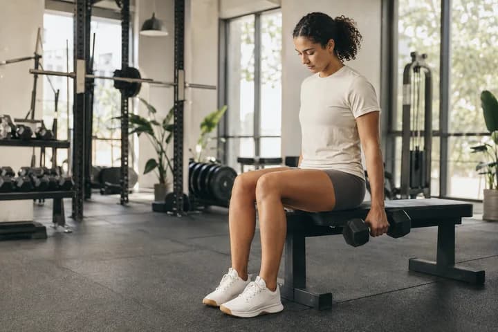 Member getting ready to train